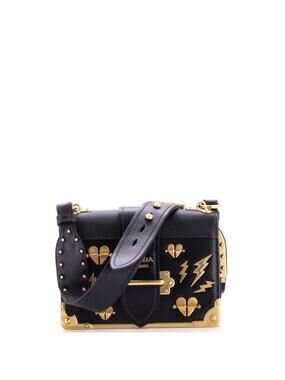 Prada Cahier Crossbody Bag Embellished #382588P20B